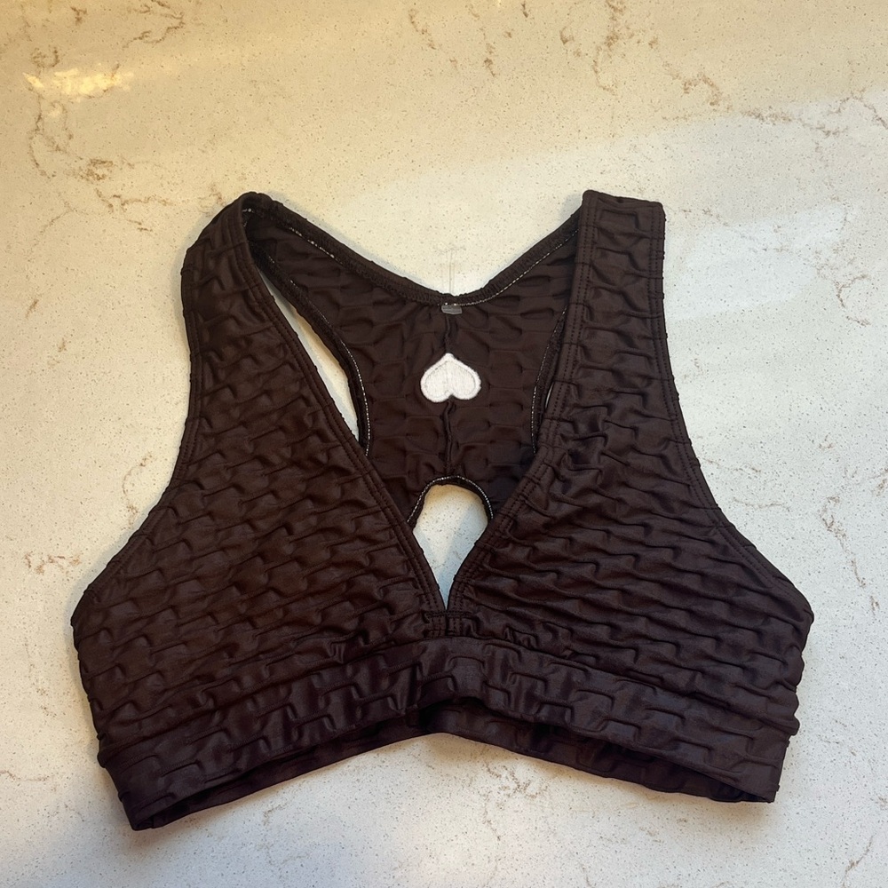 Booty by Brabants Dark Brown Textured Bra